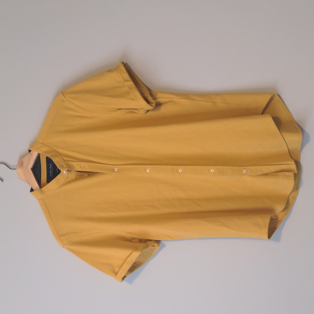 ZARA Mock Collar Button Down
